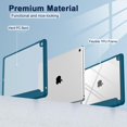 thumbnail image 2 of iPad 9th Generation Case 2021/iPad 8th Generation Case 2020 10.2 Inch with Pencil Holder, iPad 7th Gen 2019 Case with Clear Transparent Back, Auto Wake/Sleep Cover(Teal), 2 of 15