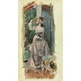thumbnail image 3 of Alfred Stevens 10x14 Black Modern Framed Museum Art Print Titled - The Corner of the Balcony (C. 1877), 3 of 5