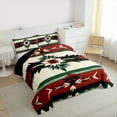 thumbnail image 3 of Manfei Bohemian Flower 3 Pieces Queen Comforter Set for Teens Boys Girls,Tribal Aztec Ultra Soft Bedding Sets,Exotic Style Bedding Comforter Set,Luxury Bedroom Decor,Reversible, 3 of 8