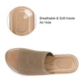 thumbnail image 6 of Pennysue Women's Air Cushion Knit Sandals Brown Lightweight Platform Slide Sandals 11M, 6 of 6