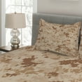thumbnail image 2 of Ambesonne Brown Quilted Coverlet 3 Pcs, Desert Marpat Camo Motif, King Size, Pale Brown Cinnamon, 2 of 4