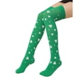 thumbnail image 5 of Biekopu Women's Knee-Length Socks, Clover Print Ireland Festival Stockings for Ladies, 68 cm/26.77 inches, 5 of 6