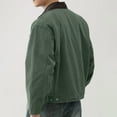 thumbnail image 6 of GrmtClth Mens Jackets Vintage Full Zip Long Sleeve Trucker Jackets Lightweight Loose Fit Outerwear Coats with Pockets Dark Green XXL, 6 of 6