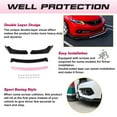 thumbnail image 5 of Xotic Tech Front Bumper Lip Chin Spoiler Splitter Diffuser Protector Body Kit Compatible with Honda Accord Civic or Volkswagen MK5 MK6 MK7 or Kia Optima or Mitsubishi Lancer, Black w/Pink 4pcs, 5 of 9