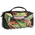 thumbnail image 2 of Herdesigns Forest Tree Frog Carry Case Compatible with Nintendo Switch 2, Protective Travel Switch Carrying Case with 20 Game Card Slots for Switch Console & Accessories,Animals Palm Leaves, 2 of 8