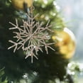 thumbnail image 4 of Christmas Snowflake Ornament for Christmas Tree Decoration Wrought Iron Three Dimensional Champagne Snowflake Christmas Tree Ornaments Christmas Decorative Pendant, 4 of 6