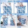 thumbnail image 4 of Vacuum Storage Bags. Press To Exhaust Self-lock 4 Pack Vacuum Seal Bags. Trapezoidal Three-dimensional Cube Space Saver Vacuum Storage Bags 31x40x15 Inch Large Vacuum Sealer Bags for Clothes, 4 of 5