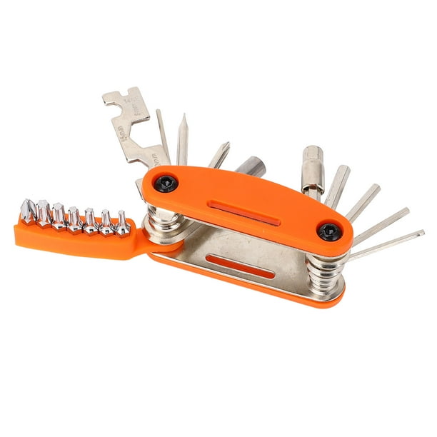 Bike MultiTool, Herramienta De Reparación De Bicicletas De Diseño Integrado Compacto Con Mecanizado Fino Para El Viaje De Mantenimiento De Emergencia Para El Viaje