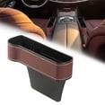 thumbnail image 2 of Car Seat Gap Filler Organizer, Car Gap Seat Filler, Leather Auto Console Side Storage Box, New Car Seat Organizer, Console Gap Holder for Phone Sunglasses, Car-Mounted Storage Box,10.43×3.14 in,A, 2 of 6