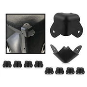 MIYAKO USA 8 Pack - 1.5" Cabinets Speaker Corners Protector Black Squared Metal for Front of PA/DJ (21-812)