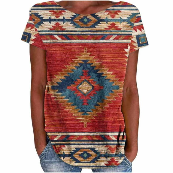 Womens Tops Under $5 Women Crewneck T Shirts Print Tees Short Sleeve T Shirt Blouse Tops
