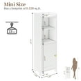 thumbnail image 4 of Capri Small Bathroom Storage Cabinet, Narrow Toilet Paper Cabinet with Adjustable Shelves and Door, Free-Standing Bathroom Corner Floor Cabinet, Bathroom Storage Organizer for Small Space, White, 4 of 8