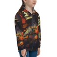 thumbnail image 5 of Pofeuu Vintage Floral Skull Print Teenage Zipper Hoodie Sweatshirts Hooded Casual Jackets With Pocket For Boys Girls-Small, 5 of 6