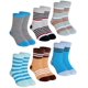 thumbnail image 1 of DoSmart Calcetines de invierno para niños de lana cálida de color sólido, calcetines térmicos para niños y niñas, 6 pares (6 pares de rayas de 4 a 7 años), 1 of 1
