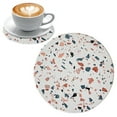 thumbnail image 2 of XKHZJL Coasters for Drinks, Terrazzo Marble Absorbent Ceramic Coasters,Cute Funny Table Drinks Coasters Tabletop Protection Mat,Table Home Decor,4 Inches, 2 of 9