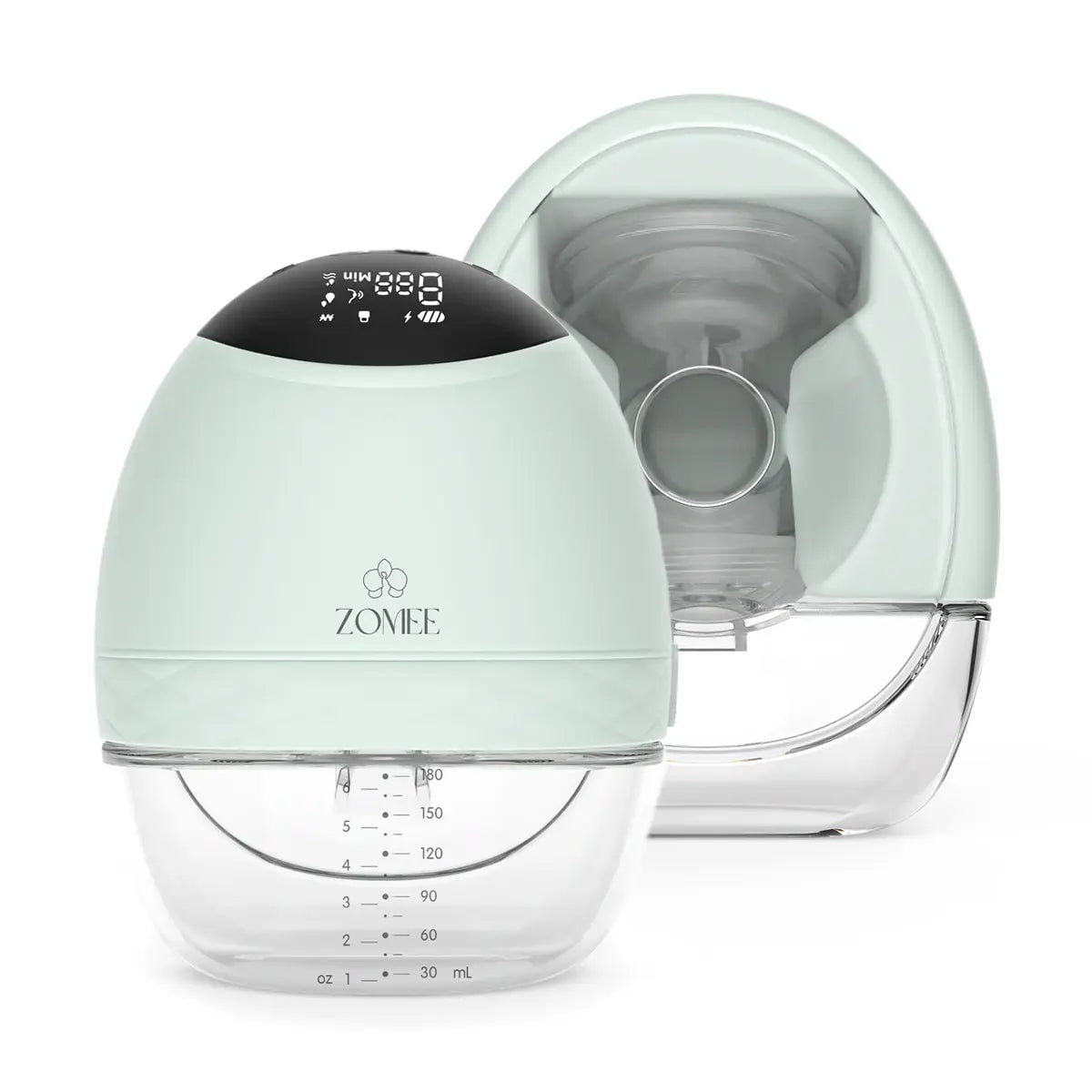 Zomee Fit Wearable Breast Pump, Hands Free Pumping, Portable, Ultra-Low Noise, Double Electric Breast Pump - Holds 6 oz - Wireless Breastpump 2+ Hours of Battery, Leak Proof Anti Backflow System