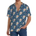 thumbnail image 3 of Haiem Astronaut Corgi Dog Men's Casual Shirts Short Sleeve Button Down Shirts Fashion Textured Summer Beach Shirt-Medium, 3 of 7
