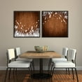 thumbnail image 2 of wall26 2 Piece Framed Canvas Wall Art for Living Room, Bedroom Wood Flower Theme Canvas Prints for Home Decoration Ready to Hang - 24"x24"x2 Panels, 2 of 4