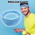 thumbnail image 6 of Unique Bargains 1 Pcs Stretchy Nonslip Sweat Wicking Yoga Headband Sweatband for Men Women Blue, 6 of 6