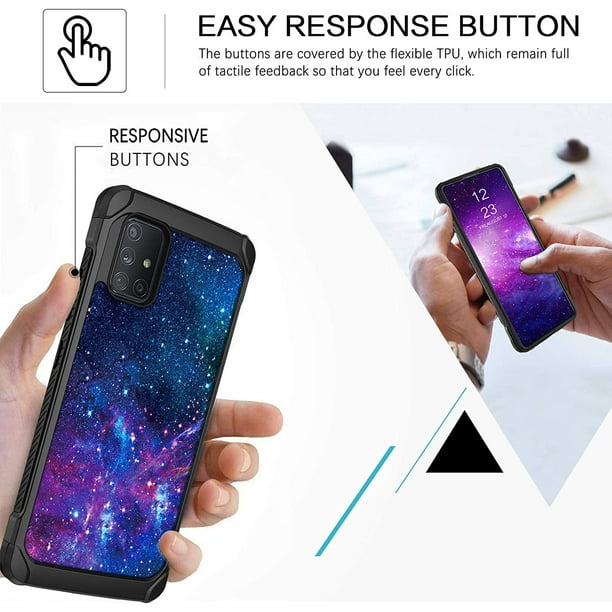 FYBTO Coque pour Samsung Galaxy A71 5G avec 2 Films de Protection