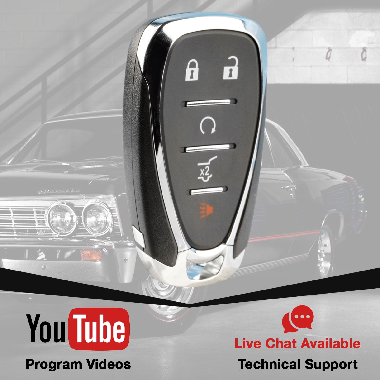 Remote Start Key Fob Control 5btn Suv for Chevrolet (HYQ4EA)