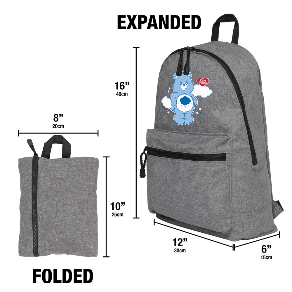 Care Bears Grumpy Bear Clouds Lightweight Backpack for Work School Daily Use Packable for Travel