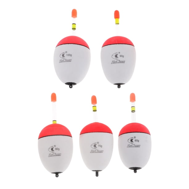 Flotadores de Espuma EVA Sunnimix 5pcs Pesca Luminoso 60-100g