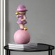 thumbnail image 5 of Escultura de resina adorable, pieza decorativa moderna con forma de personaje de dibujos animados A_Girl_Purple, 5 of 8