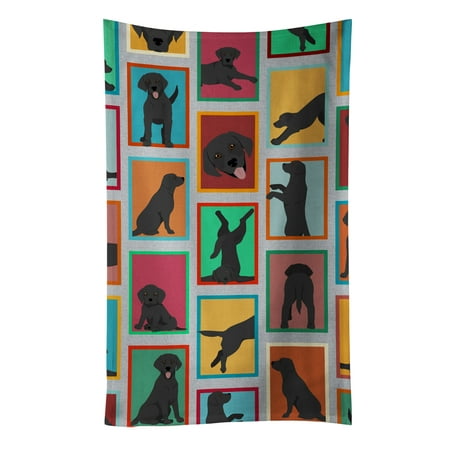 

Lots of Black Labrador Retriever Kitchen Towel 15 in x 25 in