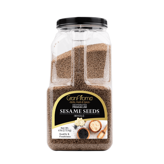 GranAroma Whole Sesame Seeds, Whole, Raw & Unhulled, Crunchy 6 Pound