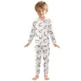 thumbnail image 3 of joogoo Baseball on White 2 Piece Long Sleeve Tee and Pants Cotton Pajama Set 3T, 3 of 7