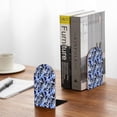 thumbnail image 5 of Pofeuu Blue Lightning2 Print Large Bookend Hold Heavy Books- Wood Bookends for Heavy Books Heavy Duty Book Ends Wood Bookends for Office Desk Non-Skid, 5 of 7