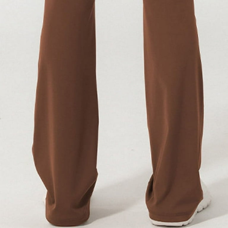 Ovticza Flare Scrunch Leggings for Women V Cross Waist Bell