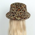 thumbnail image 7 of Lovskoo Women's Winter Faux Fur Fisherman Hat Leopard Print Cute and Warm Caps Plush Fuzzy Bucket Hat Green, 7 of 7