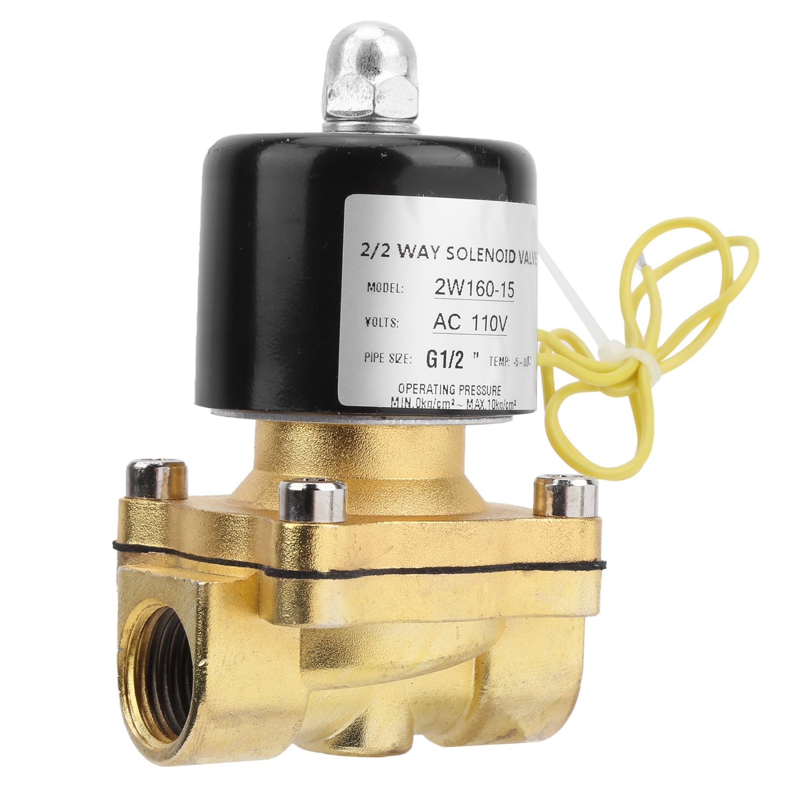 1" Brass Electric Solenoid Valve NPT Water Oil Air Gas Normal Closed N/C 110V AC 