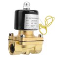thumbnail image 1 of Qiilu Válvula solenoide eléctricaválvula solenoide eléctrica de latón AC110V NPT de 1/2 pulgada normalmente cerrada para aguaairegasdiesel Khall 1.6182E+12, 1 of 6