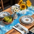 thumbnail image 3 of Table Runner Daisy Vase Table Decoration for Kitchen Dinning Starfish Abstract Painting Table Decoration for Indoor Outdoor Party Wedding Decor 13x90 Inch, 3 of 7