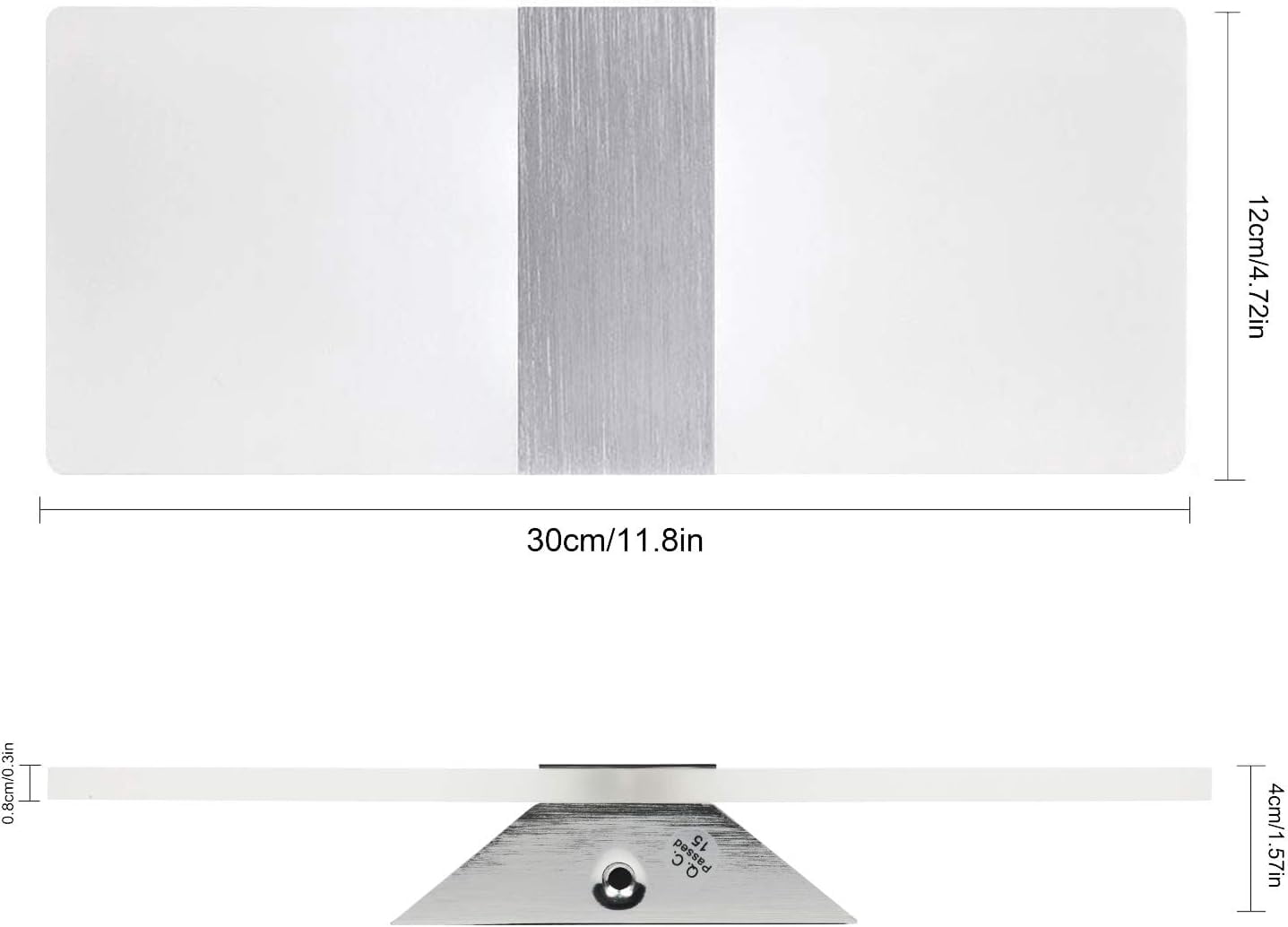 LED Wall Sconce Modern Wall Light Lamps 12W Cool White 6000K Up and Down Indoor Acrylic Lighting Fixture for Living Room Bedroom Hallway Conservatory Home Room Decor(3 Pack)