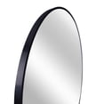 thumbnail image 4 of Round Bathroom Mirror with Shatterproof Film, Black Metal Frame and Anti-Rust Aluminum Alloy, Easy to Install Wall Mirror for Bathroom, 16 Inch Diameter, 4 of 9