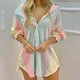 thumbnail image 1 of Vestido camisero informal de manga larga con solapa para mujer, cárdigan de un solo pecho, minivestido Irregular para primavera y verano, 2022, 1 of 4