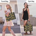 thumbnail image 6 of Large Capacity Tote Bag,Black Sunflower Word Pattern Handbag Fashion Luxury Tote Bag,15.7"x13"x 5.1" Inches,Laptop Compatible, 6 of 6