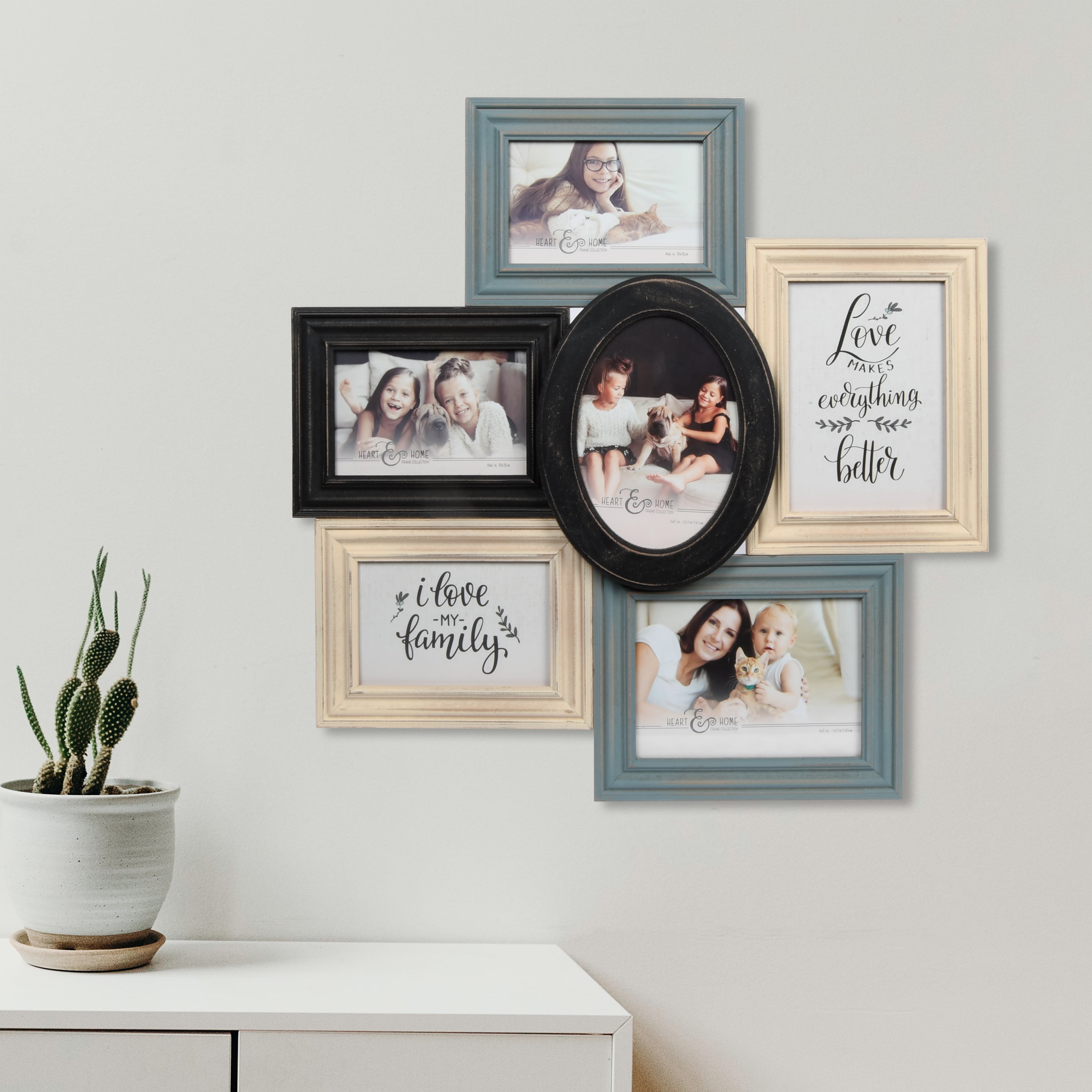Gallery Wall Frame Set of 6, Multi-Size Picture Frames Collage