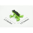 thumbnail image 2 of Poison Dart Frog Green and Black Plastic Toy Realistic Rainforest Figure Model Replica Kids Educational Gift 2" F091 B43, 2 of 6