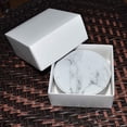 thumbnail image 3 of White Marble Coasters For Drinks, Coasters Set Of 10, Faux Laether Round Cup Coasters Prevent Furniture From Dirty, Spills, Water, 3 of 3
