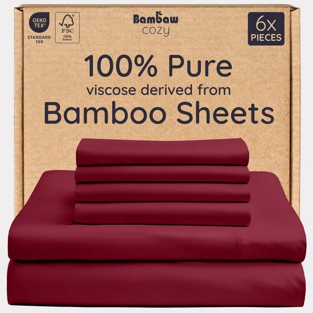 Sábana Ajustable Bambaw Queen Size 100% Bambú Fresca con Bolsillo Profundo
