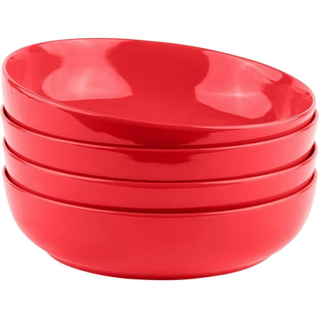 

Kook Porcelain Pasta Bowl Set 40 Oz Set of 4 Red