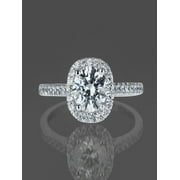 Limited Time Sale 1 Carat Diamond Engagement Ring in 10k White Gold on Sale Under 400