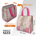 thumbnail image 3 of Pioneer Flower Floral Print Pattern Insulated Lunch Bag for Women & Adults,Large Portable Soft Cooler Lunch Bag,Thermal Food Storage Tote with Pearl Cotton,8.66L,8.75x5.75x9.5 Inch, 3 of 6