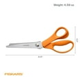 thumbnail image 2 of Fiskars 8" Pinking Shears, with Pointed Tip for Fabric Cutting, Orange, 2 of 7
