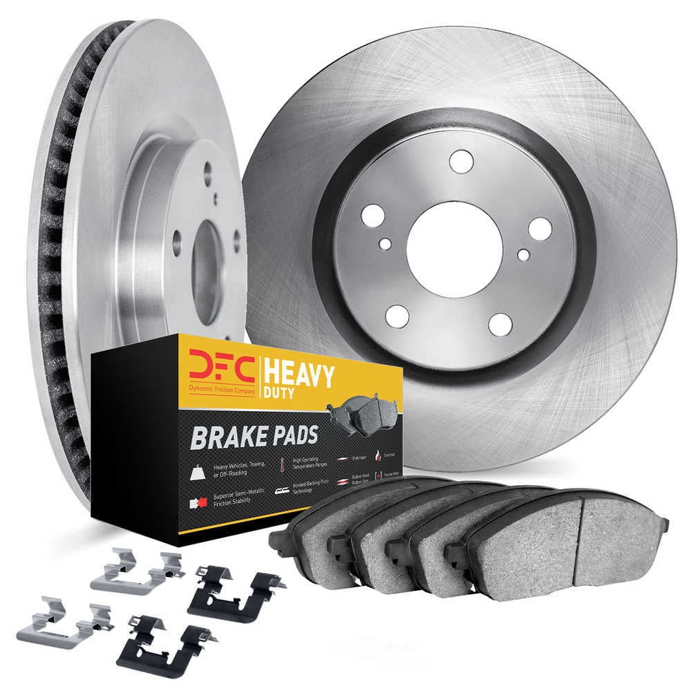Dynamic Friction Company 6212-99276 DFC Rotors with Heavy Duty Brake Pads includes Hardware